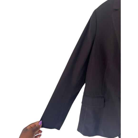 J.Crew One Button Blazer Black Office Work Business Academia Preppy Size 8 - Picture 4 of 12